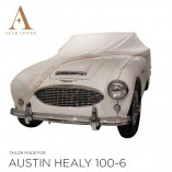 Austin-Healey 100 Indoor Autohoes - Zilvergrijs