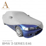 BMW 3 Serie Cabrio E46 Indoor Autohoes - Spiegelzakken - Zilvergrijs