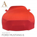 Ford Mustang VI Cabrio Indoor Autohoes - Spiegelzakken - Rood