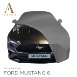 Ford Mustang VI Cabrio Indoor Autohoes - Spiegelzakken - Grijs