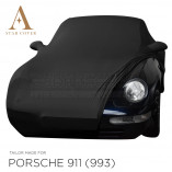 Porsche 911 Cabrio (993) 1993-1998 - Indoor Autohoes - Zwart - Spiegelzakken