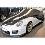 Porsche 911R 991 Autohoes - Maatwerk - Spiegelzakken - Zwart/Zilver