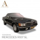 Mercedes-Benz R107SL Indoor Autohoes - Maatwerk - Zilvergrijs