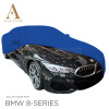 BMW 8 Serie Cabrio G14 Indoor Autohoes - Spiegelzakken - Blauw