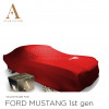 Ford Mustang I 1964-1967 Indoor Autohoes - Rood met Pony opdruk